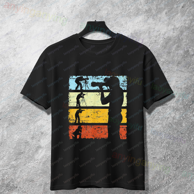 Photography Graphic Design - Camiseta con Diseño Gráfico de Cámara