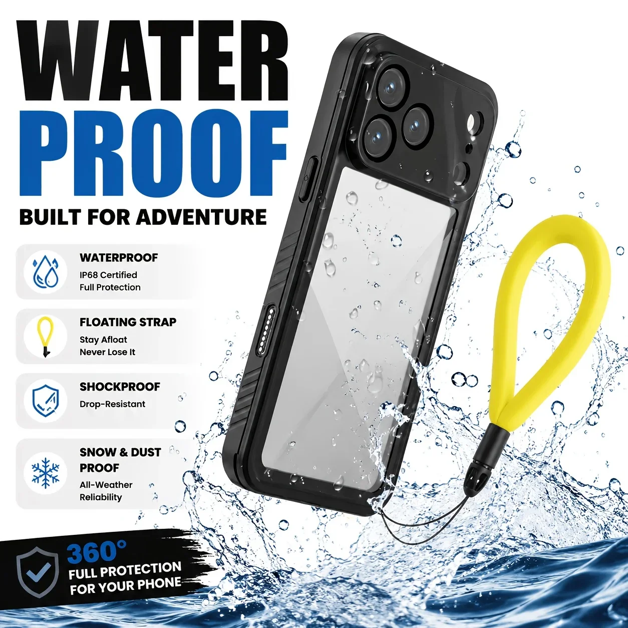 Photography With Iphone 15 - 360 ° Funda Impermeable Sellada IP68