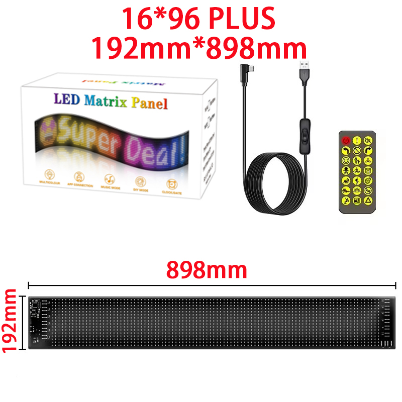 【16x96 LED PLus】【192mm*898mm】【 - Pixel Art Led Panel reseña y precio