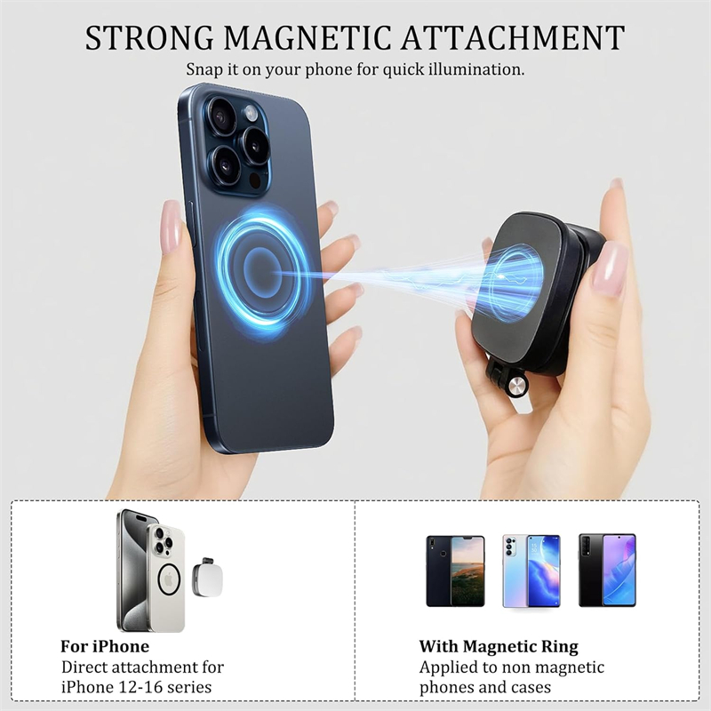 Luz magnética plegable para Se - Photography With Iphone 15 reseña y precio
